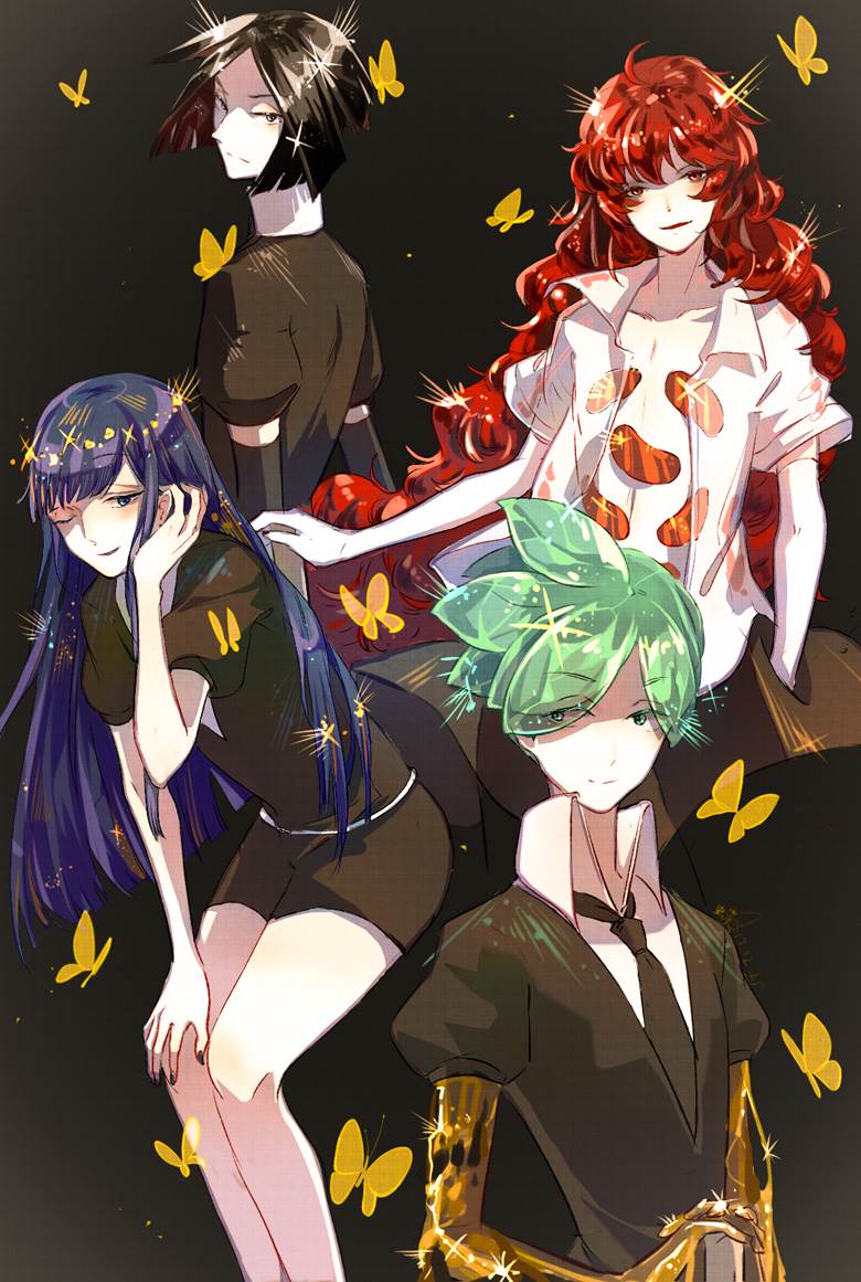 宝石之国, Phosphophyllite, Padparadscha, Bortz, Lapis Lazuli, 宝石之国1000收藏