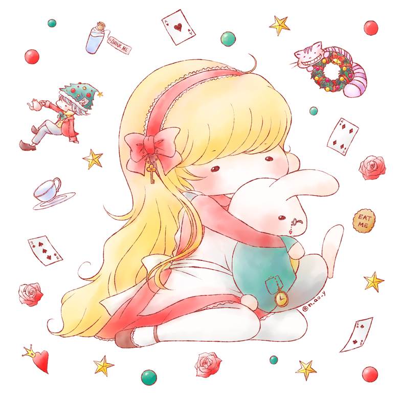 圣诞节, 爱丽丝, 爱丽丝梦游仙境, 兔子, 女孩子