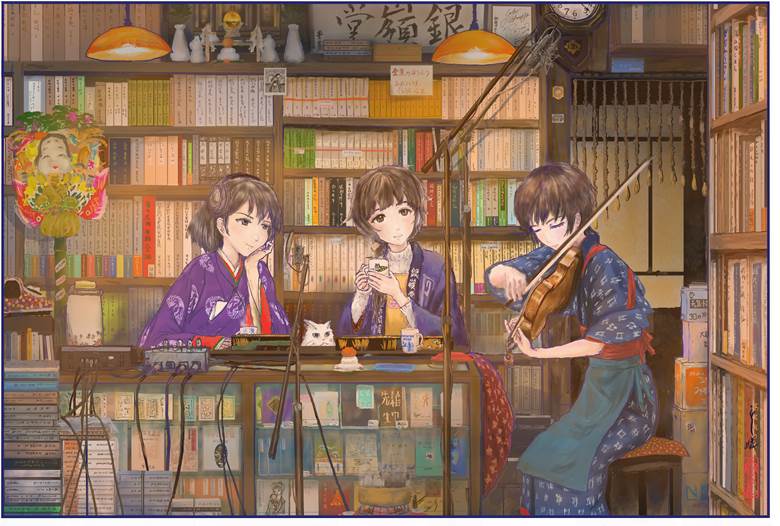 Live at GINREIDOU|ぎんれい　りゅうこ　　的小提琴P站插画图片