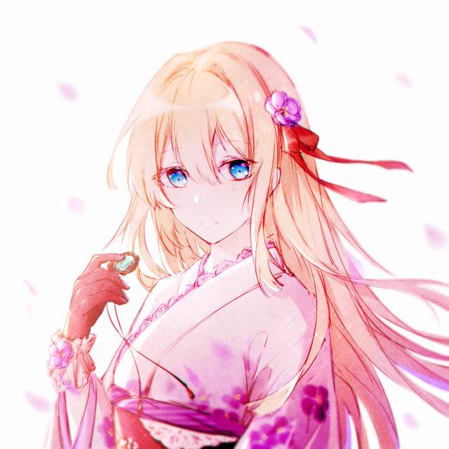 涂鸦, 紫罗兰永恒花园, 薇尔莉特·伊芙加登, 和服, 紫罗兰永恒花园 1000收藏