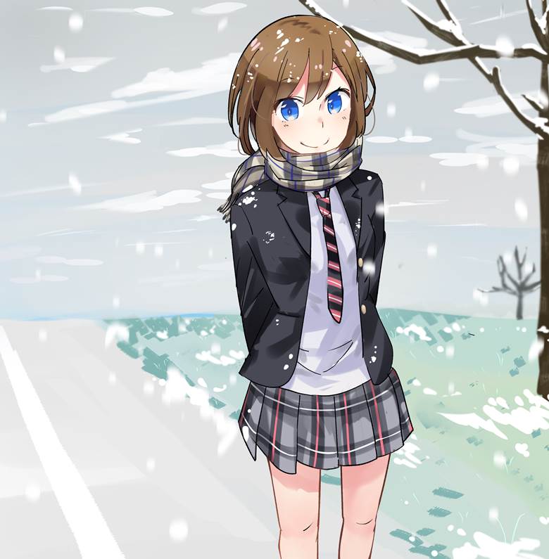 冬オリジナル|ひー的冬天下雪插画图片