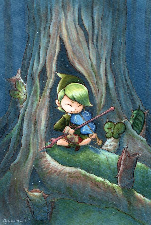 塞尔达传说, The Wind Waker, Korok, 手绘, copic马克笔