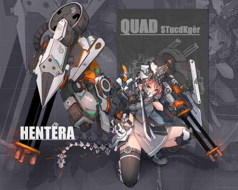 QUAD STuccdKger|syaha的科幻机械插画图片