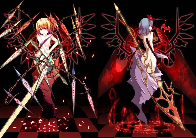 scarlet, flandre, remilia, Touhou, spell card, Remiflan