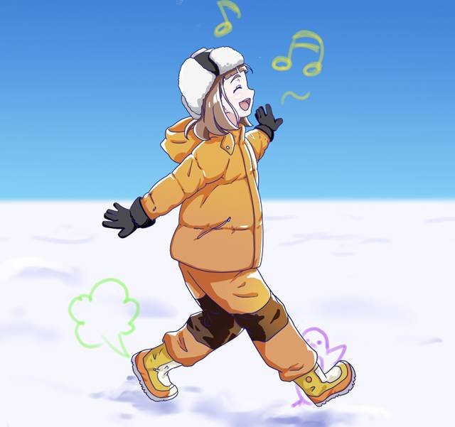 动画, 女孩子, digital illustration, Antarctic, 比宇宙更远的地方, A Place Further than the Universe, Mari Tamaki