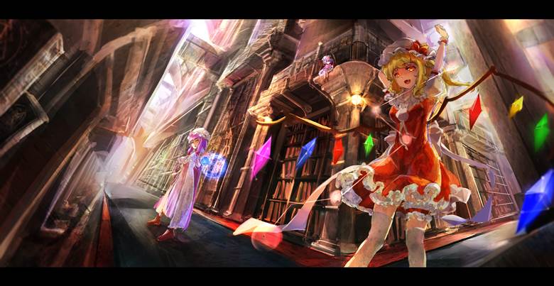 场景, 蕾米莉亚, 芙兰朵露・斯卡蕾特, 帕秋莉·诺蕾姬, Touhou Project, 东方Project