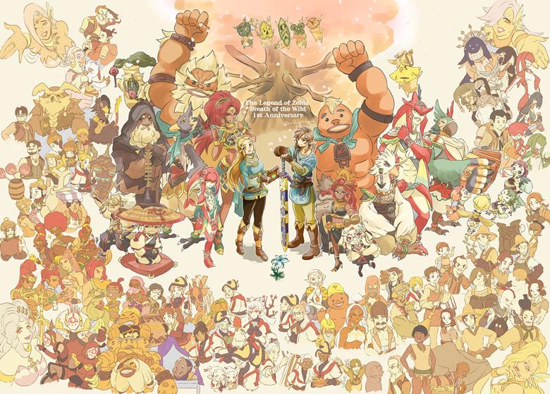 塞尔达传说, 旷野之息, 林克, 塞尔达, 没有爱是画不出来的, 林克×塞尔达, 塞尔达公主, 塞尔达传说 1000收藏