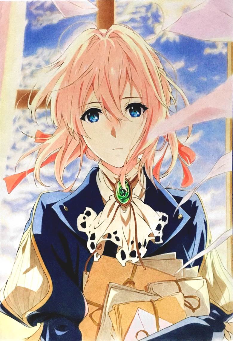 临摹, 彩色铅笔, 紫罗兰永恒花园, 薇尔莉特·伊芙加登, 紫罗兰永恒花园 100收藏