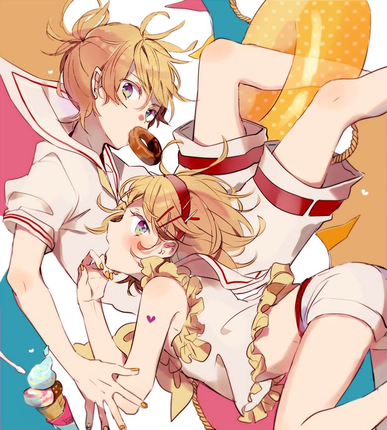 鏡音鈴, 镜音连, 卧槽好可爱, donut, Vocaloid 10000+ bookmarks