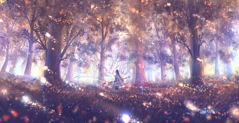 星莲の森|防人的pixiv风景壁纸插画图片
