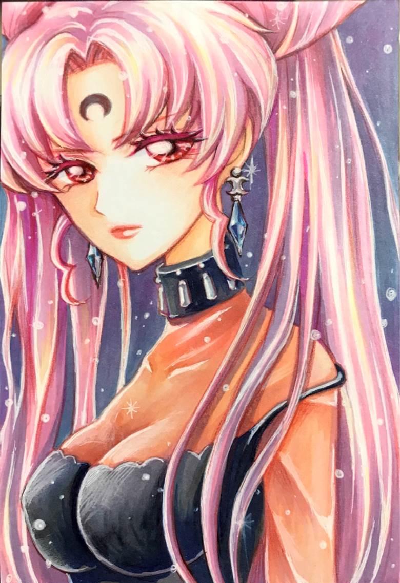 手绘, 美少女战士, Black Lady, copic马克笔