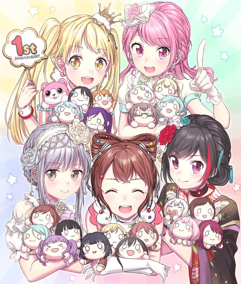 ガルパ祝1周年|うめの的《BanG Dream》P站插画图片