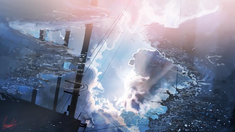 原创, 风景, background, 插画, sky, 草图, 原创3000收藏