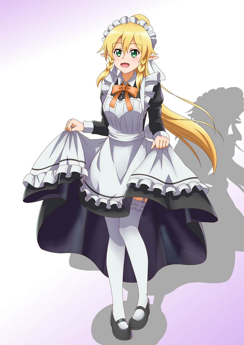 Leafa (Sword Art Online), Leafa, sword art online, maid, maid uniform, Sword Art Online 100+ bookmarks