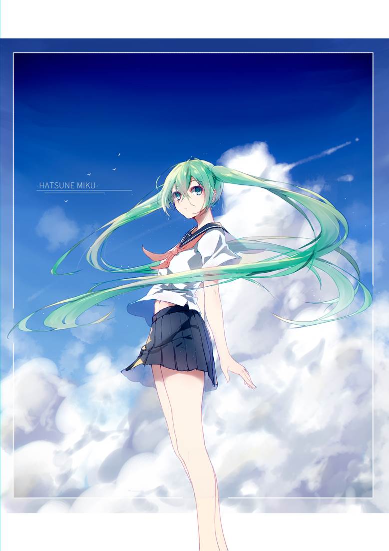 CLOUD|_Xy的水手服少女插画图片