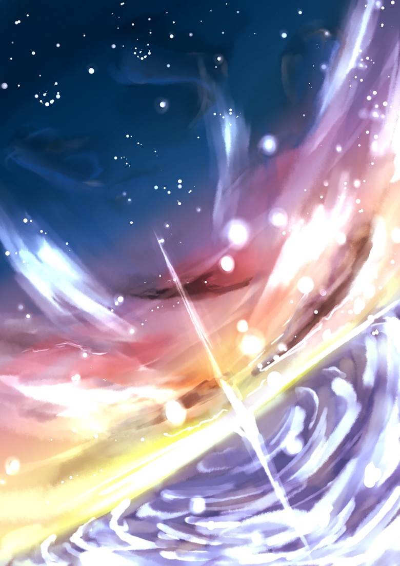 水平线|マエダヤマト的黎明前的天空插画图片