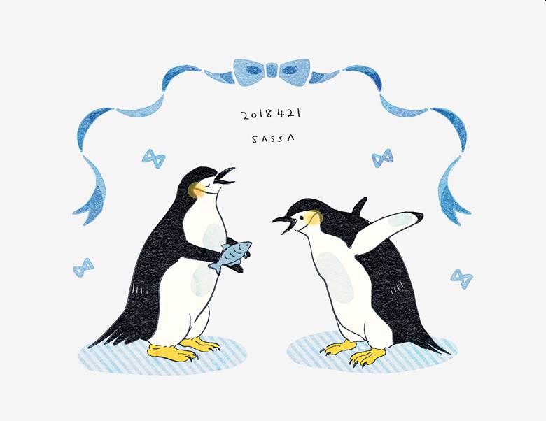 今日の极地4/21|sassa的企鹅插画图片