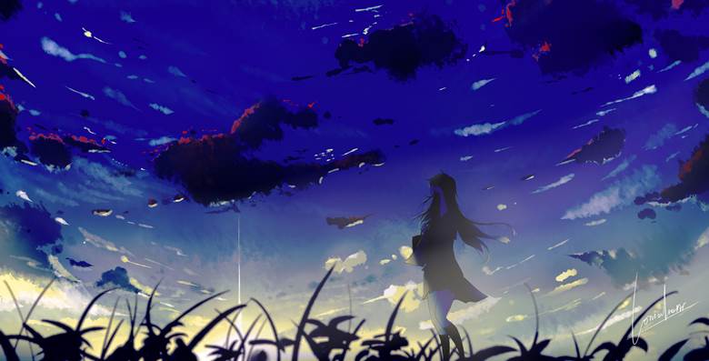 Blue twilight|AL.ink⑨的Pixiv风景壁纸插画图片
