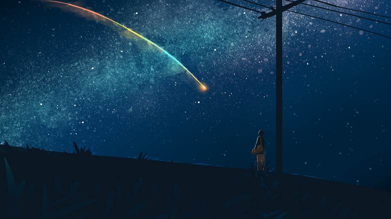 星夜|阿鹿的alu的pixiv风景壁纸插画图片