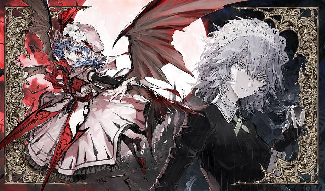 东方, 蕾米莉亚·斯卡蕾特, sakuya izayoi, 红魔城传说, 帅气的咲夜小姐, 感觉赢不了, 红魔组（蕾咲）, 东方Project10000收藏, 东方Project