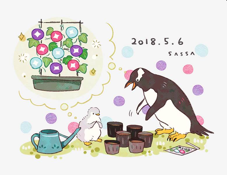 今日の极地5/6|sassa的企鹅插画图片