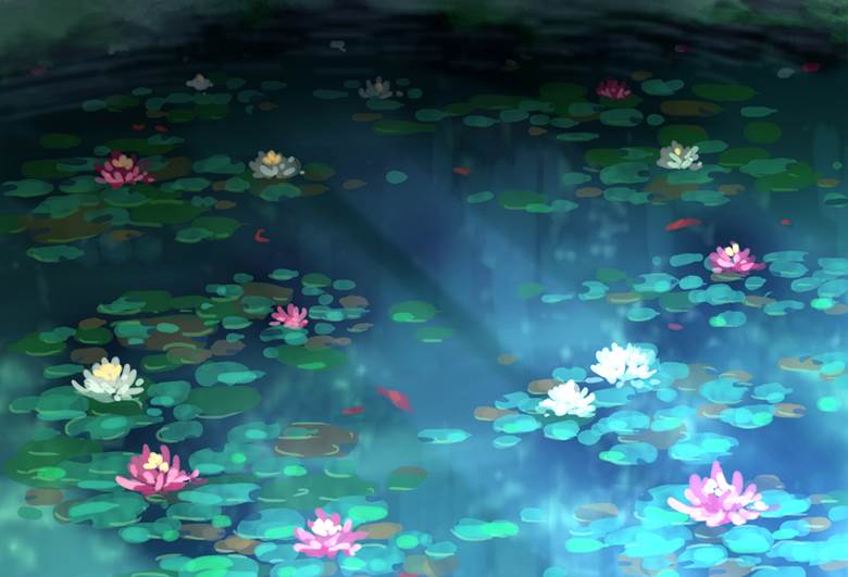 光る水连池|falta的Pixiv金鱼插画图片