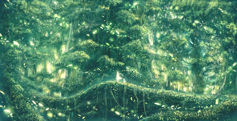 秘翠の森|防人的pixiv风景壁纸插画图片