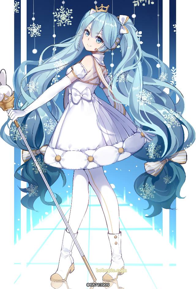 VOCALOID,初音未来,白裤袜,这个初音真美好,雪未来图片