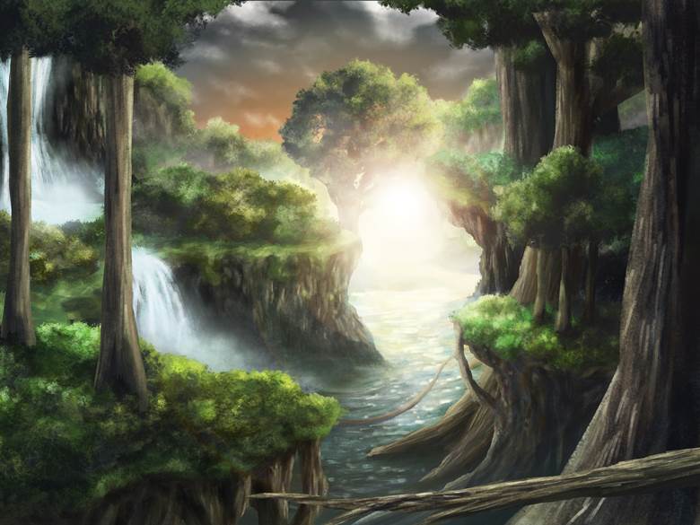 晓の森|伊藤あう的黎明前的天空插画图片