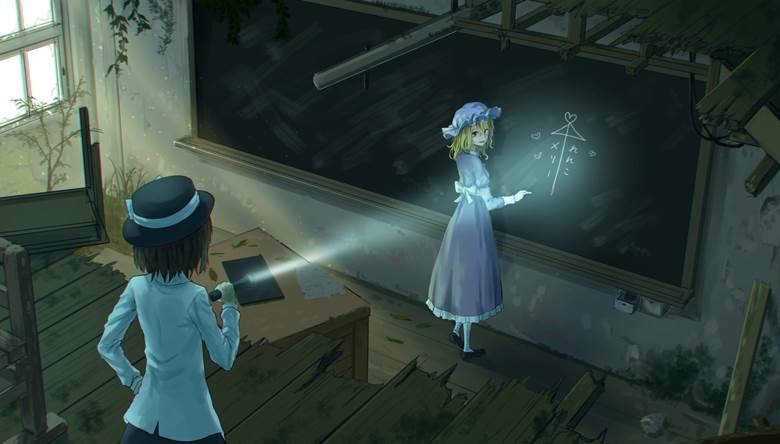 东方, 宇佐见莲子, 玛艾露贝莉·赫恩, 莲子×玛艾露贝莉, 秘封俱乐部, sharing an umbrella, yuri, 东方Project250收藏