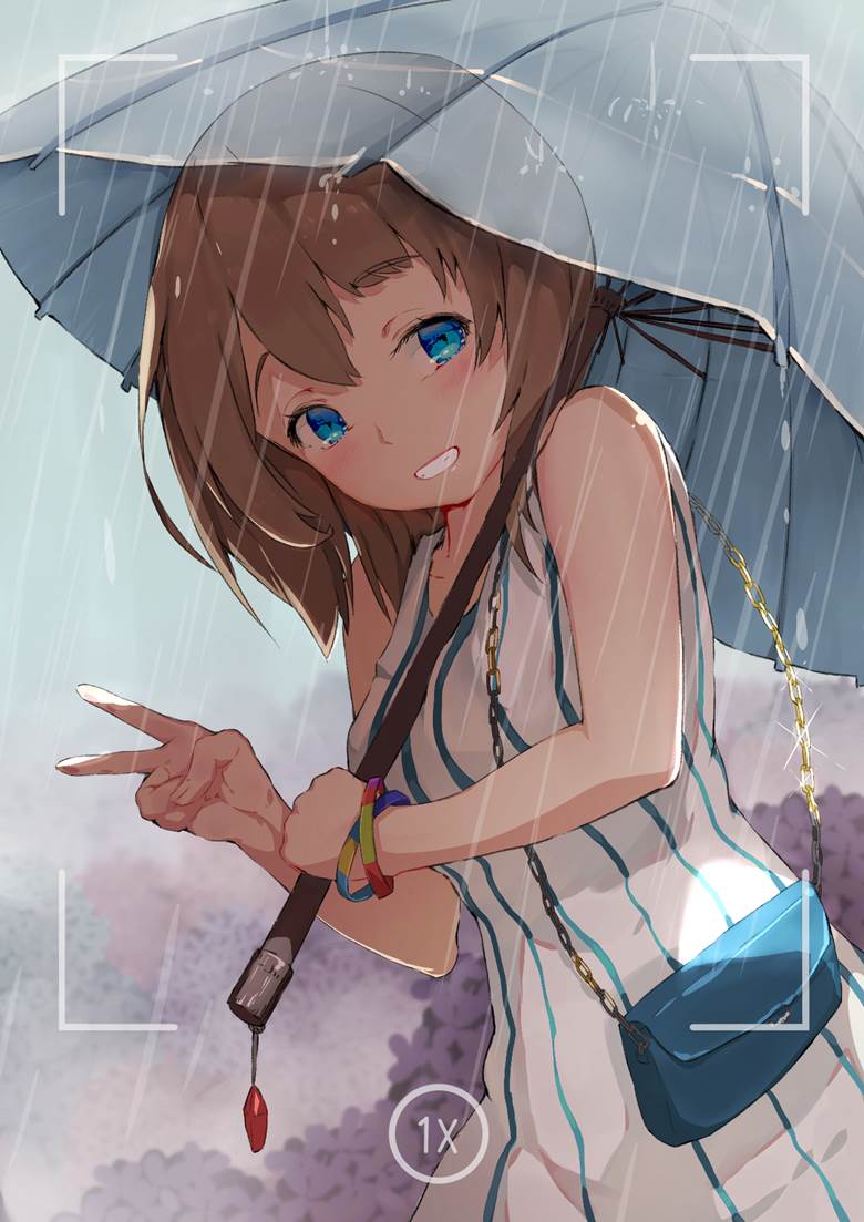 雨|CrY.的打伞的人物插画图片