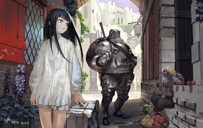 迷う|NAJI柳田的盔甲武士pixiv插画图片