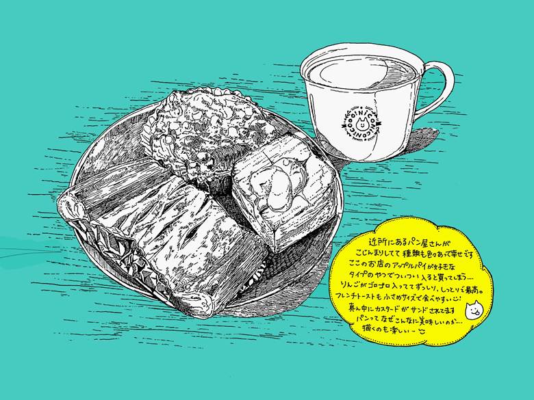 近所のパン屋さん|nico的Pixiv美食插画图片