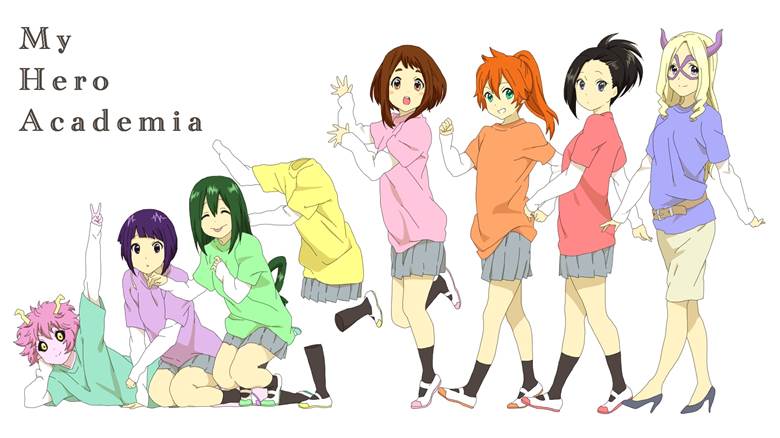 tracing, 轻音少女, 我的英雄学院, My Hero Academia female heroes