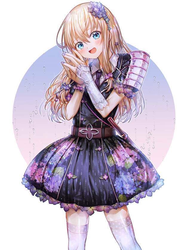 刀剑乱舞, 紫阳花, Midare Toushirou, 伪娘, 美甲, 绝对领域