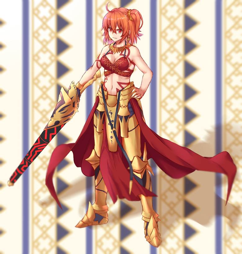 ぐだ子 ギルガメッシュ衣装 いしかねあおい的吉尔伽美什 Fate 插画图片 Bobopic