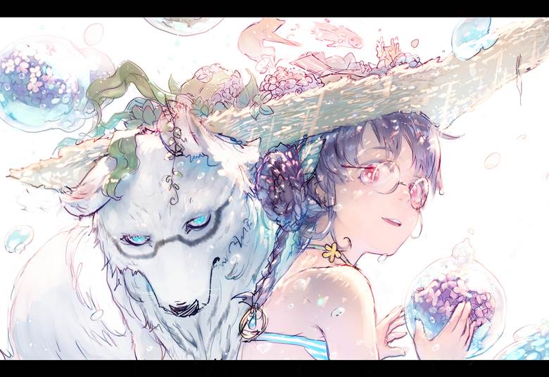 hydrangea, pixiv Today's Theme, original, girl