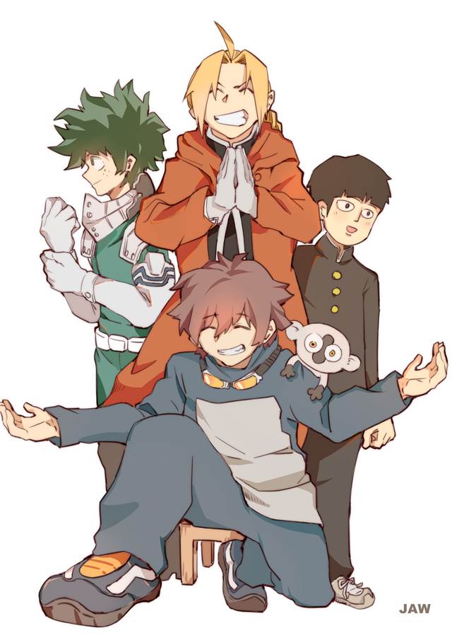 My Hero Academia, My Hero Academia, Fullmetal Alchemist, Mob Psycho 100, Blood Blockade Battlefront, 100+ bookmarks