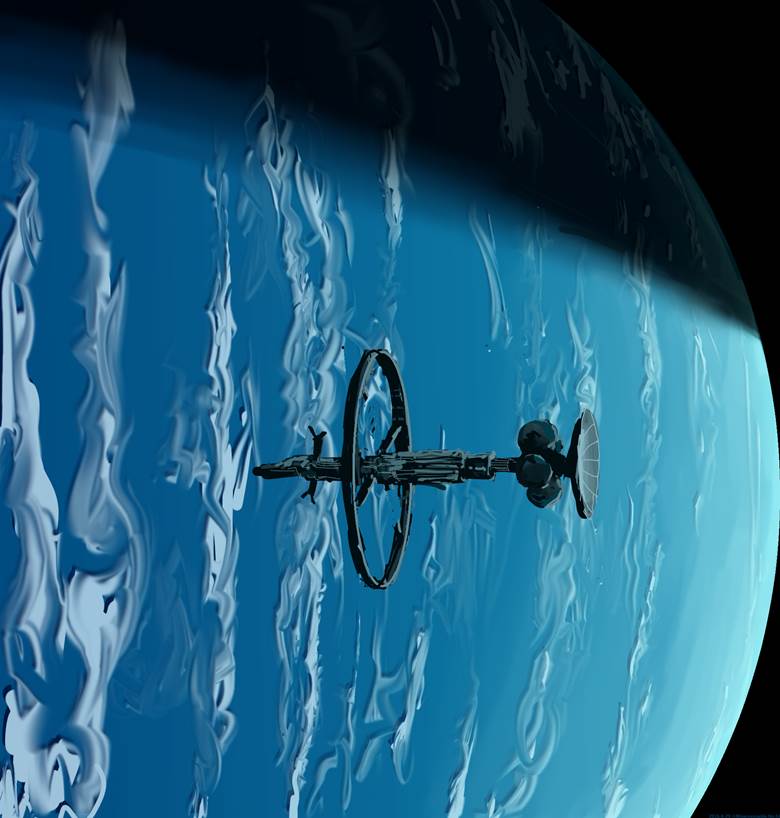 云と宇宙船|みかぶる的宇宙飞船科幻插画图片