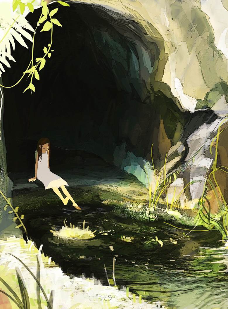 内绪の洞窟|HinataIco的Pixiv风景壁纸插画图片