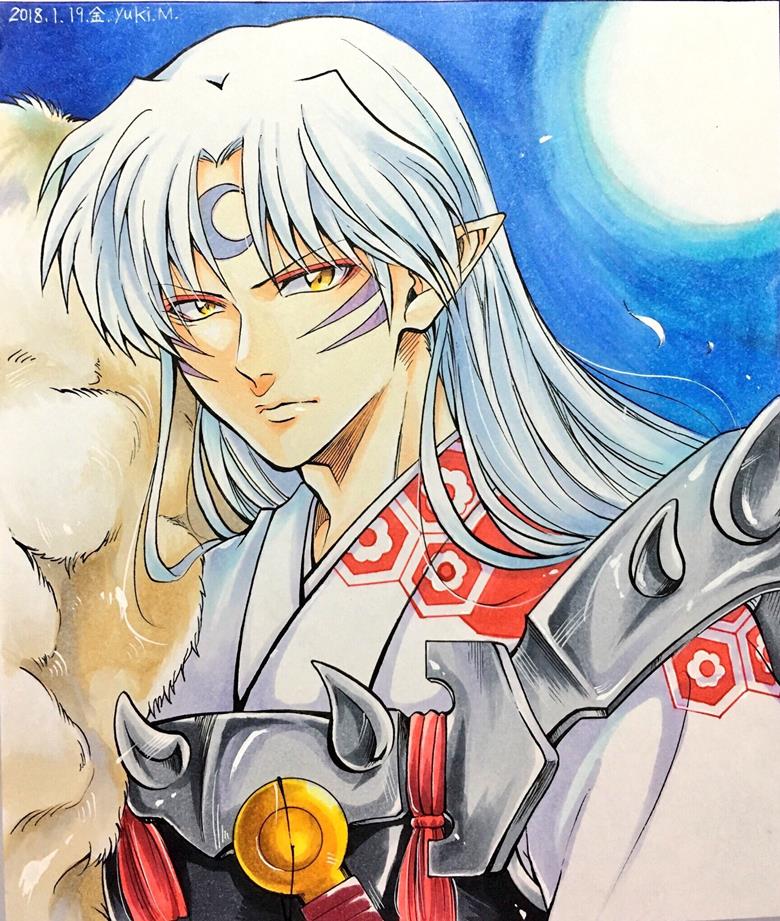 sesshomaru, inuyasha, 美, copic马克笔, 涂鸦, Inuyasha 100+ bookmarks