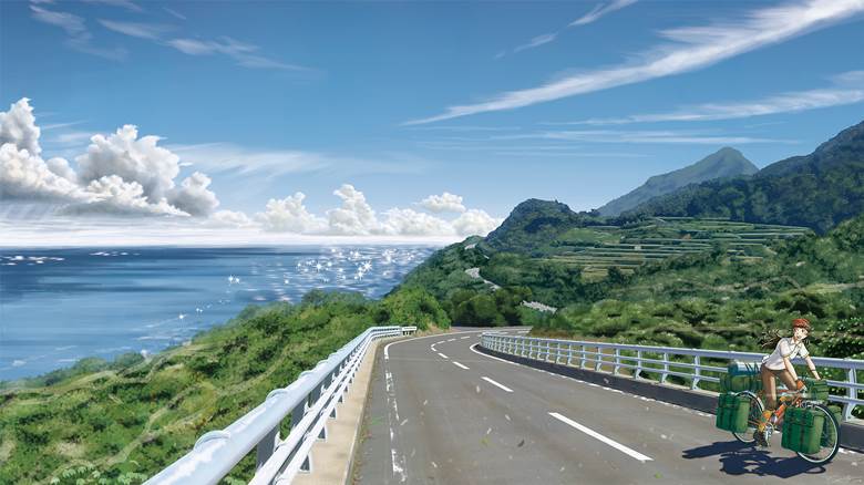 风景, 自行车, 夏天