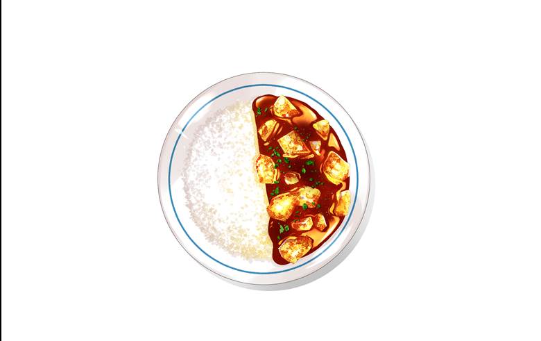 麻婆豆腐|枝垂的Pixiv美食插画图片