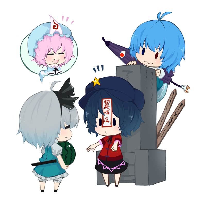 东方Project, 宫古芳香, 魂魄妖梦, 多多良小伞, 西行寺幽幽子, Q版