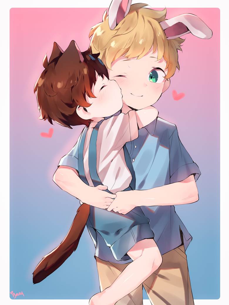 smooch|thebrushking的可爱人物pixiv插画图片