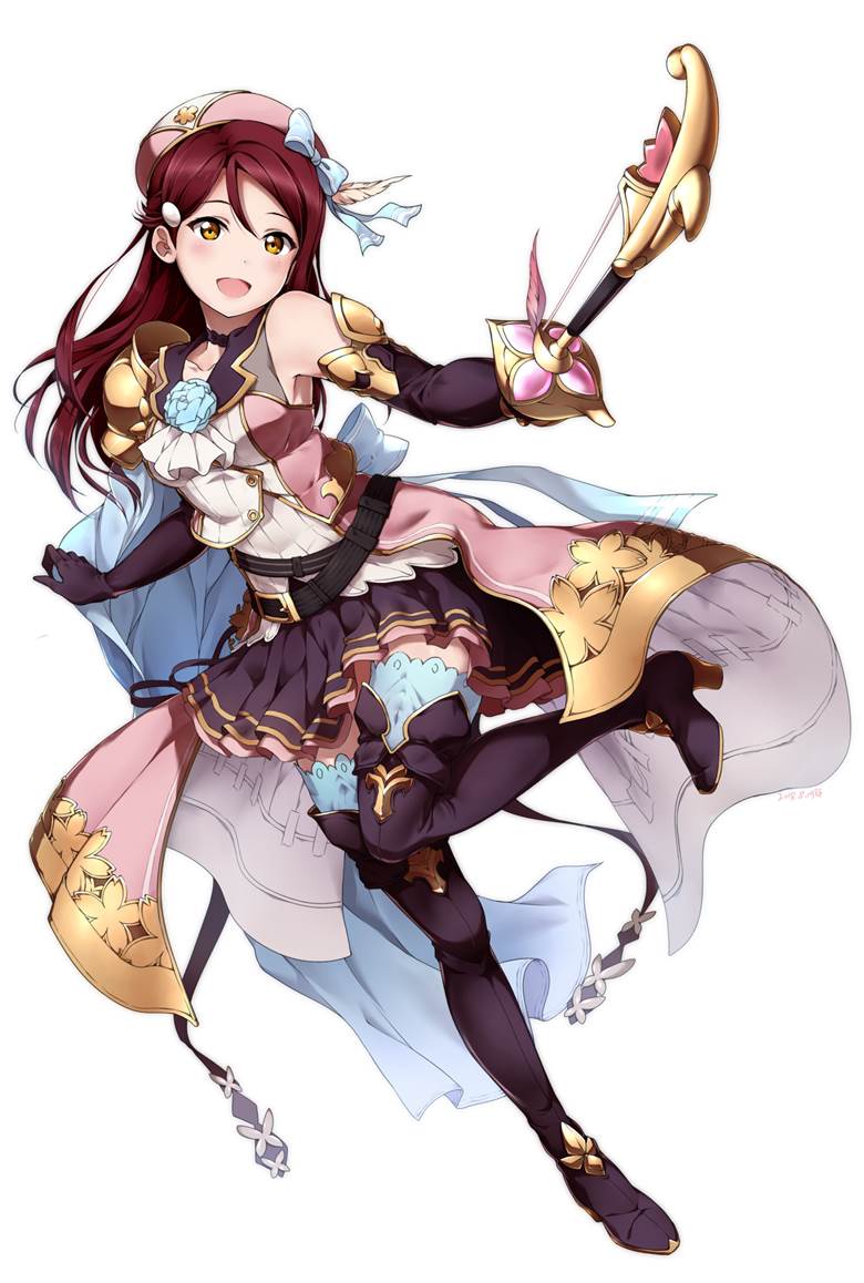 Love Live!, LoveLive! Sunshine!!, 樱内梨子, Granblue collaboration, 碧蓝幻想, Love Live! 1000+ bookmarks, 长筒靴, riko-chan