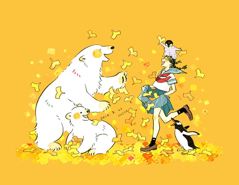 今日の极地8/23|sassa的企鹅插画图片
