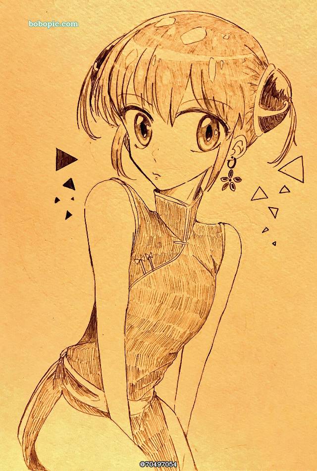 一张神乐,银魂,手绘绘画图片