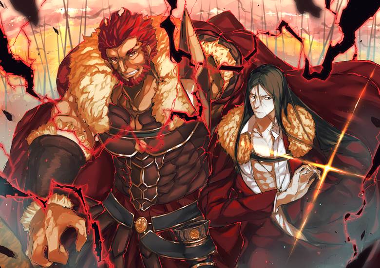 雷の征服者sas的fate伊斯坎达尔插画图片