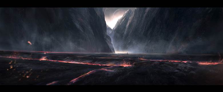 溶岩地帯|Nanari的pixiv奇幻风景插画图片
